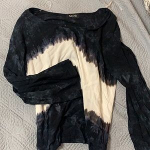 Navy blue and white shirt